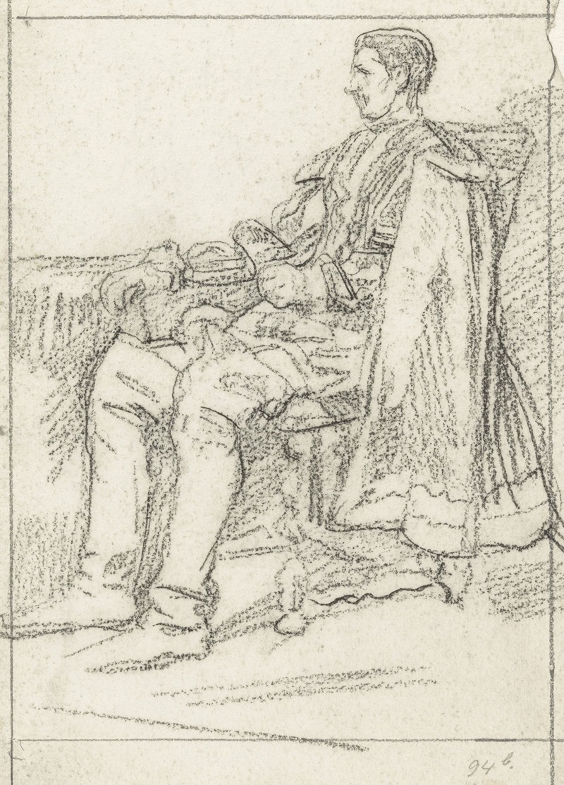 Man zittend in een stoel — Jan Veth