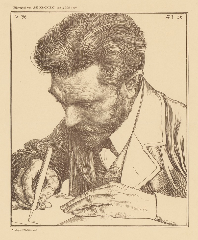 Portret van August Bebel by Jan Veth, 1896 — digital art print download