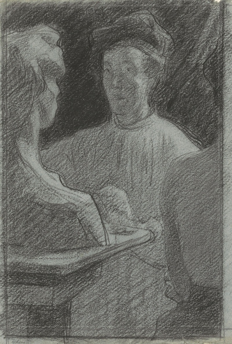 Portret van de beeldhouwer Lambertus Zijl. — Jan Veth