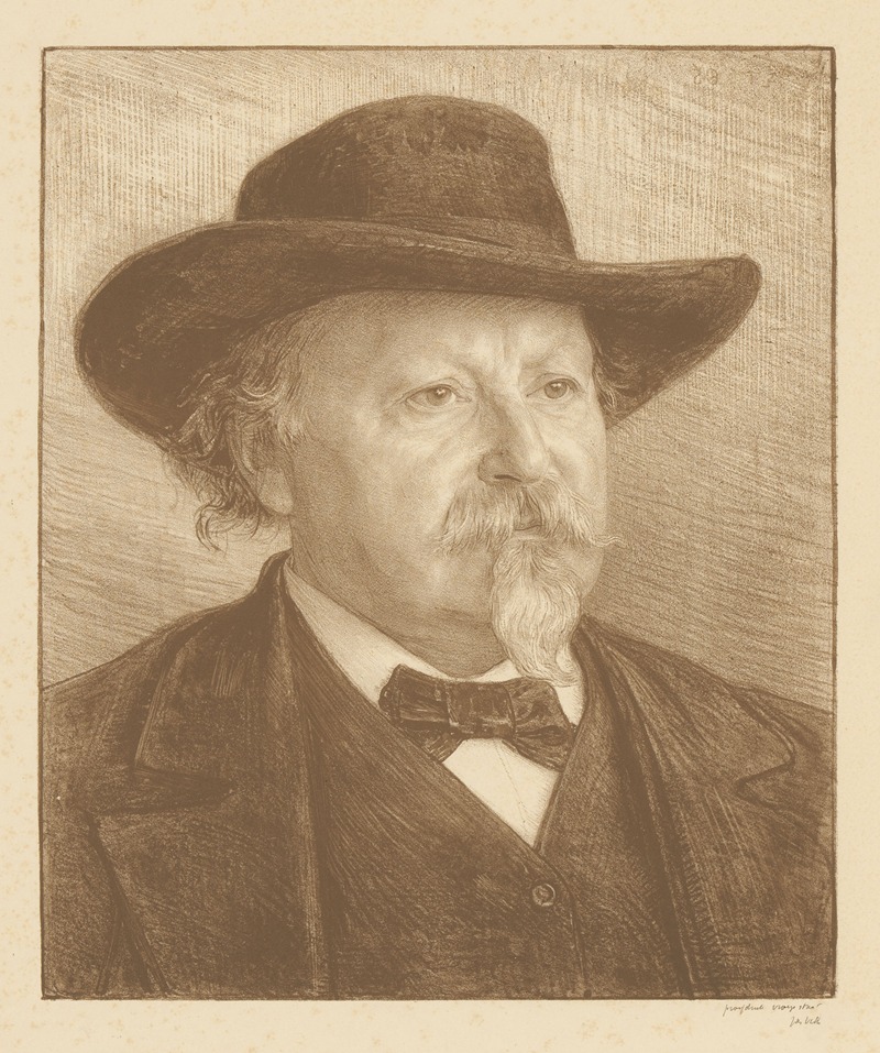 Portret van Johan Philip van der Kellen by Ян Вет, 1897 — digital art print download