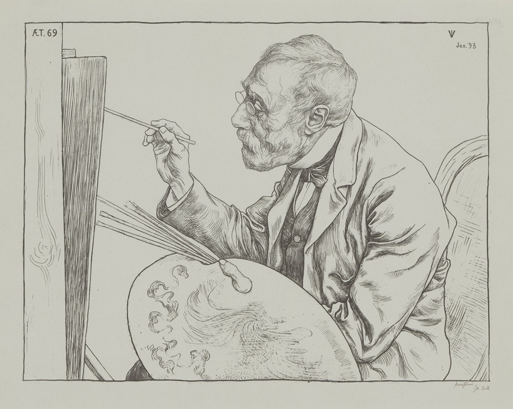 Portret van Jozef Israëls by Ян Вет, 1893 — digital art print download