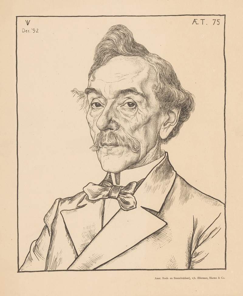 Portret van Louis Jacques Veltman by Ян Вет, 1892 — digital art print download