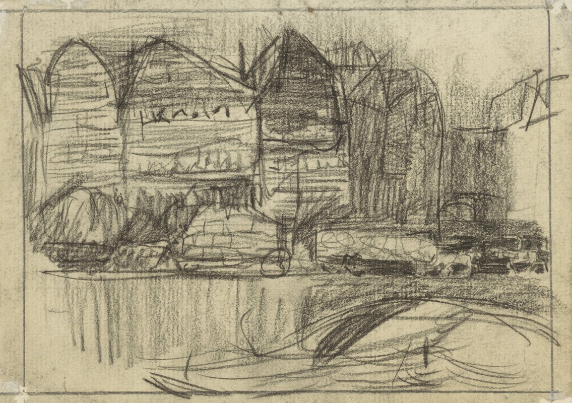 Rijtje huizen by Ян Вет, 1874 - 1925 — digital art print download