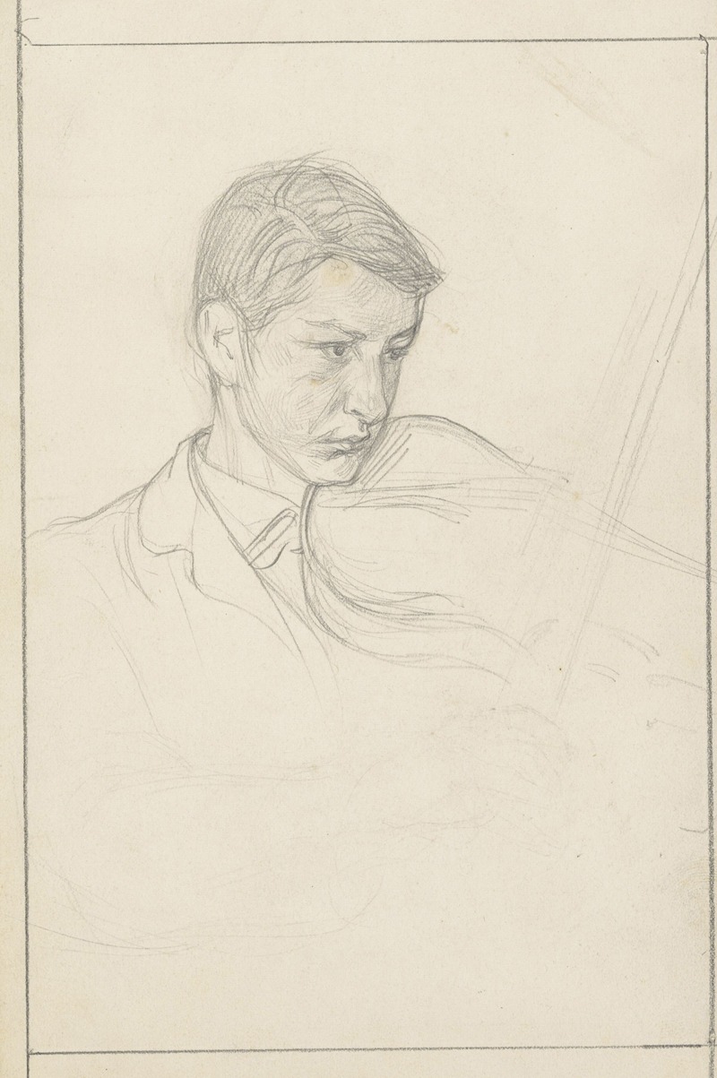 Schets van een vioolspelende jongen by Ян Вет, 1874 - 1925 — digital art print download