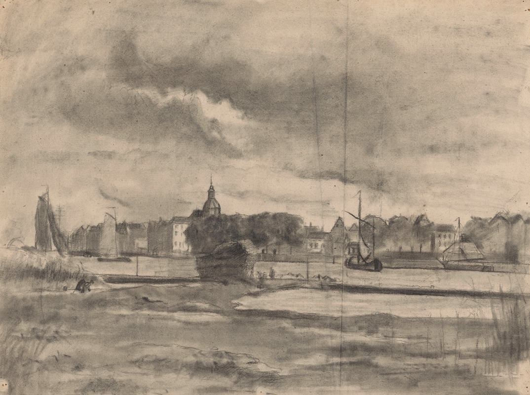 Stad aan een rivier by Ян Вет, 1874 - 1925 — digital art print download