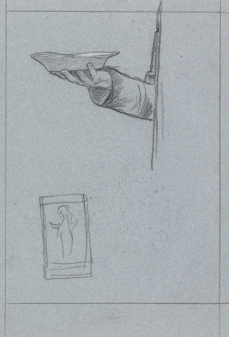 Studie van een hand met een schaaltje — Jan Veth