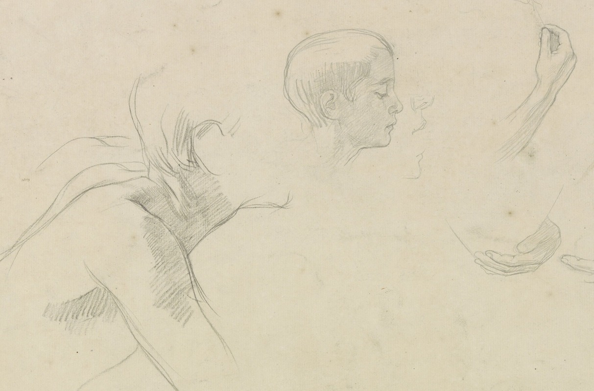 Studies van een liggende jongen by Ян Вет, 1874 - 1925 — digital art print download