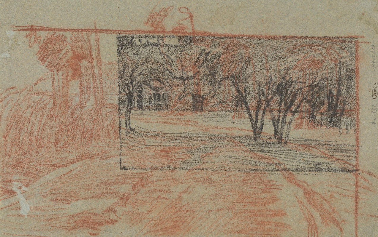 Twee landschapsstudies, door elkaar by Ян Вет, 1874 - 1925 — digital art print download