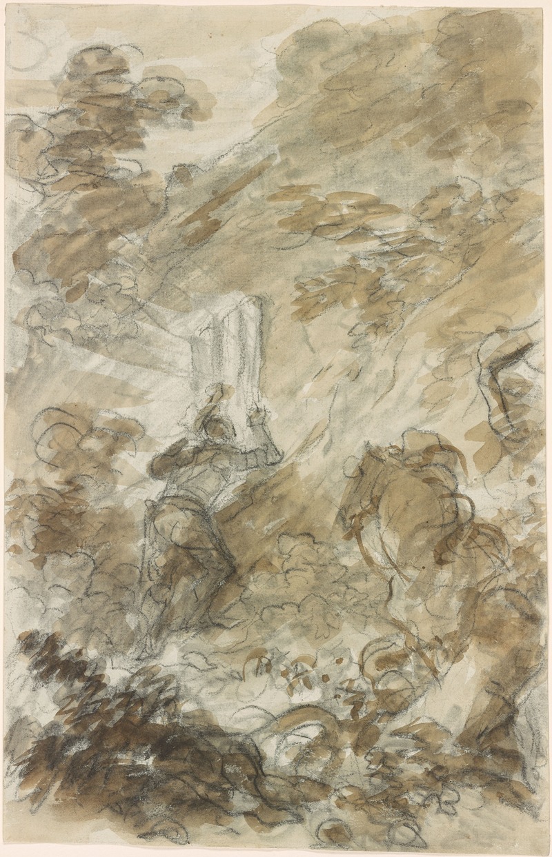 Pinabello Is Drawn to the Light from Merlin's Cave — Jean-Honoré Fragonard