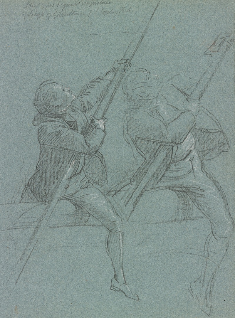 Two Studies of a Man Astride a Cannon — John Singleton Copley