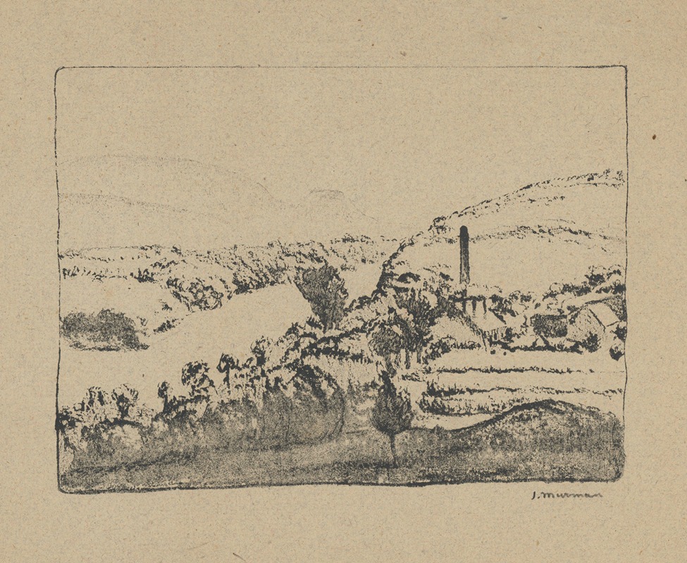 Krajina s riekou by Йозеф Арпад Мурманн, 1915 — digital art print download