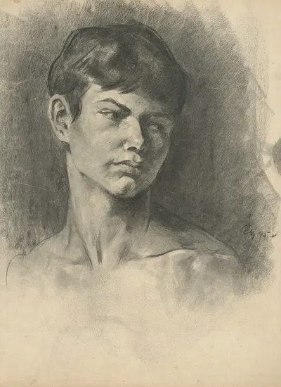 Hlava chlapca by Július Éder, 1895 — digital art print download
