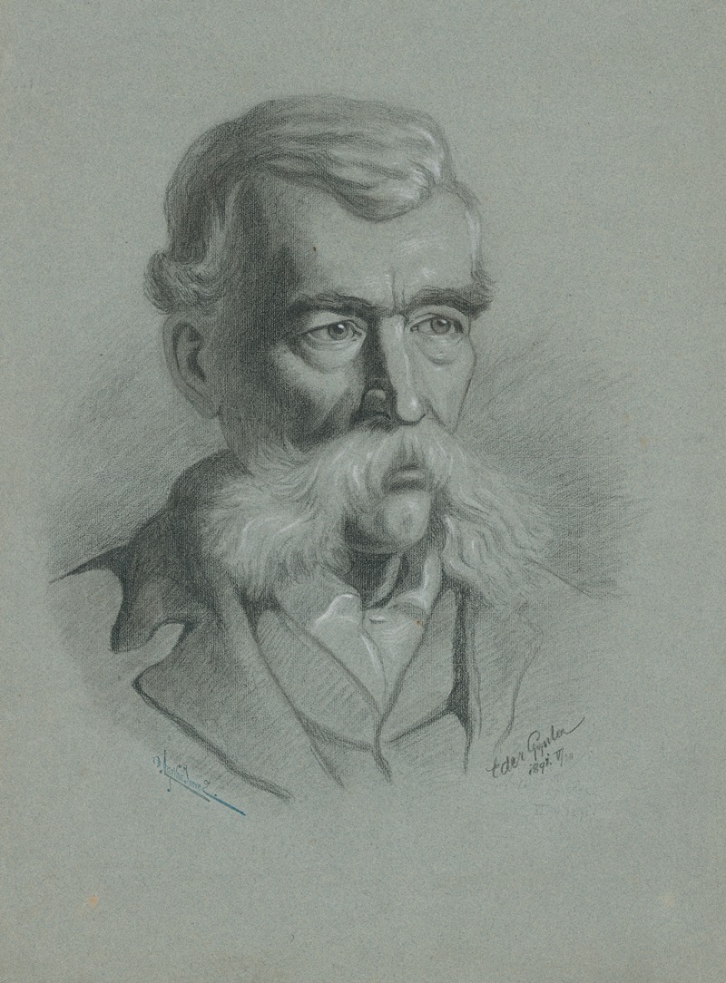 Štúdia hlavy by Юлиус Эдер, 1891 — digital art print download