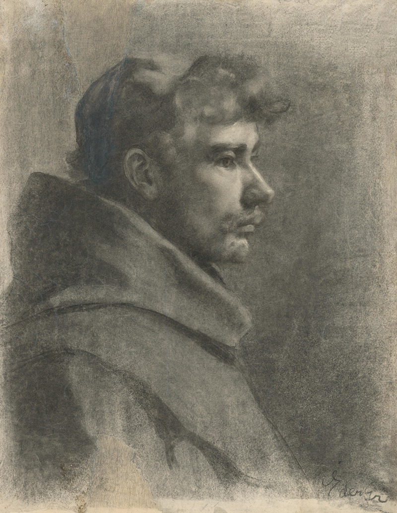 Štúdia k podobizni mladého mnícha by Юлиус Эдер, 1893–1898 — digital art print download