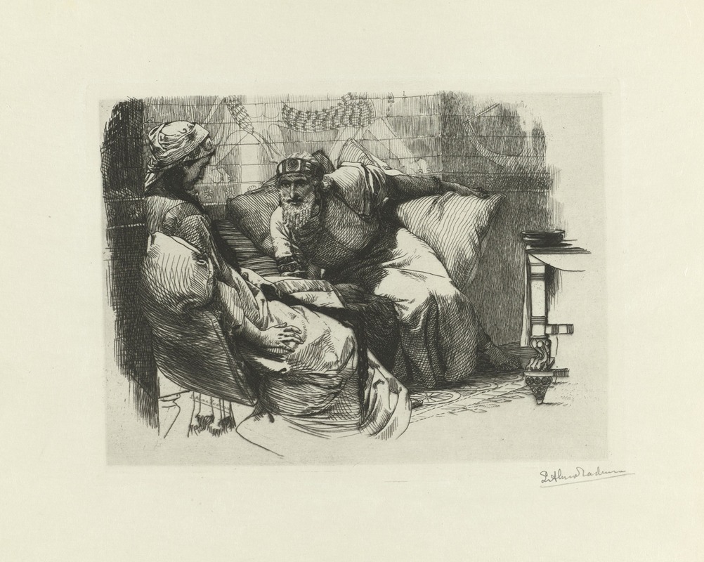 Twee Perzen by Лоуренс Альма-Тадема, 1882 — digital art print download