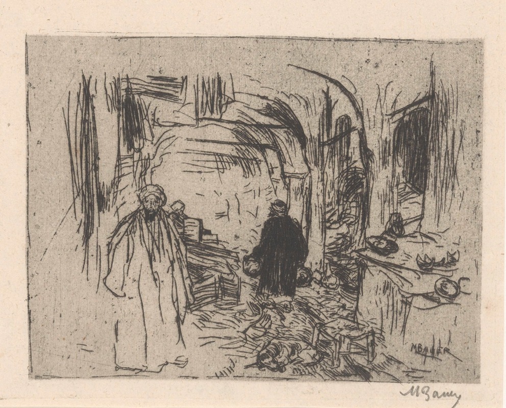 Bazaar in Constantinopel by Мариус Бауэр, 1889 — digital art print download