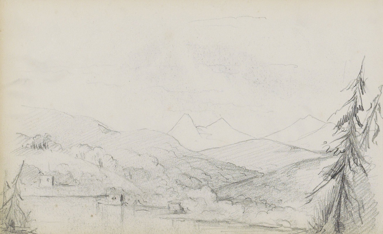 Berglandschap met een meer — Мариус Бауэр