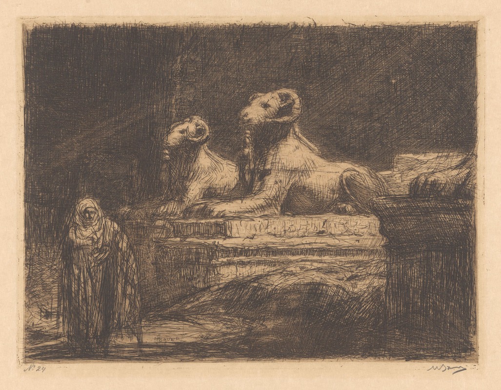 Egyptische tempelwachters by Marius Bauer — digital art print download