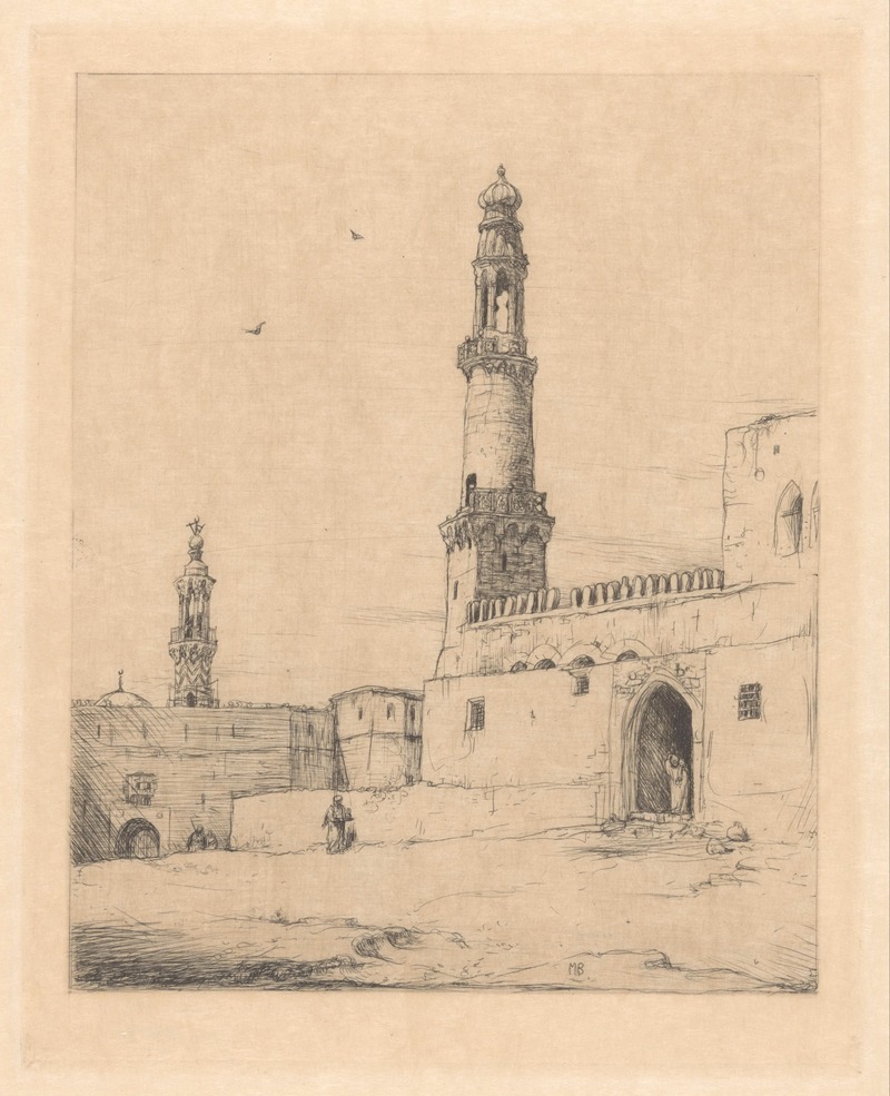 Straataanzicht met moskeeën by Мариус Бауэр, 1877 - 1932 — digital art print download