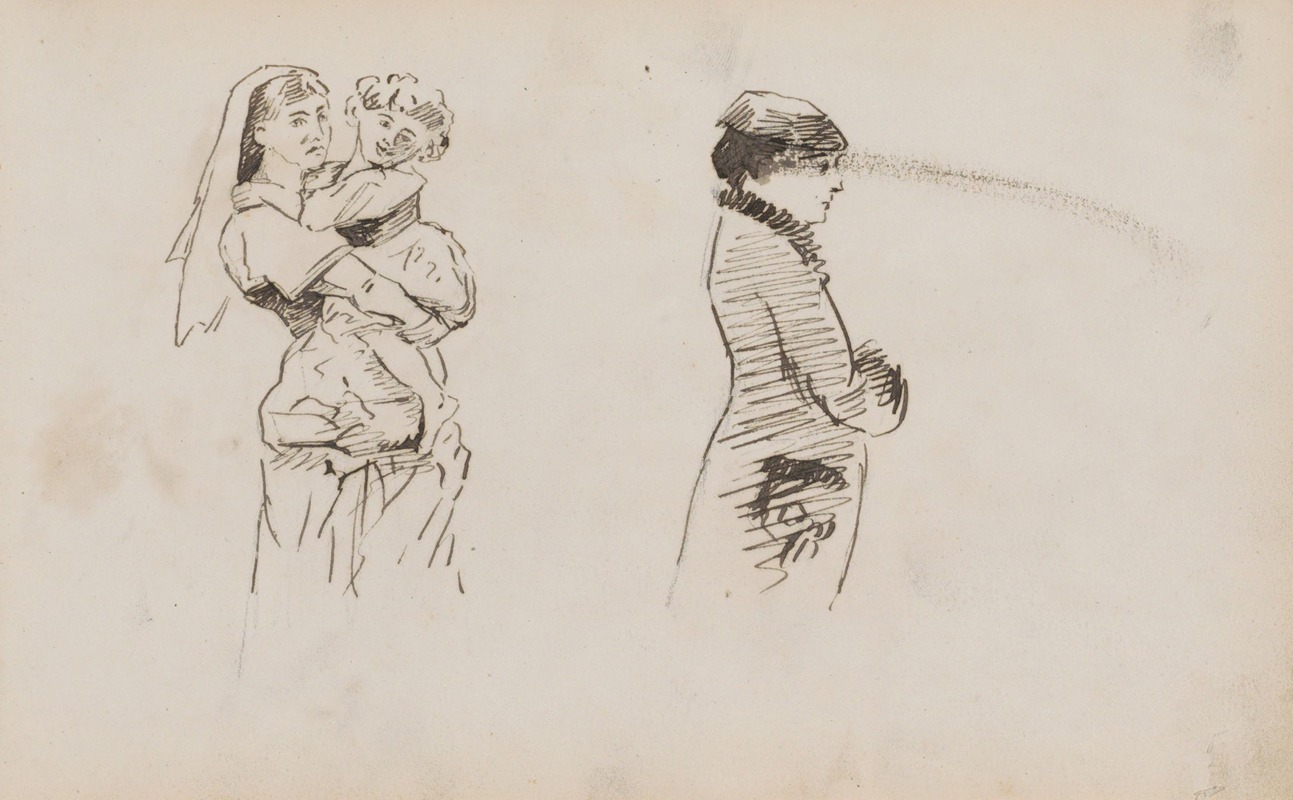 Vrouw met een kind op de arm — Marius Bauer