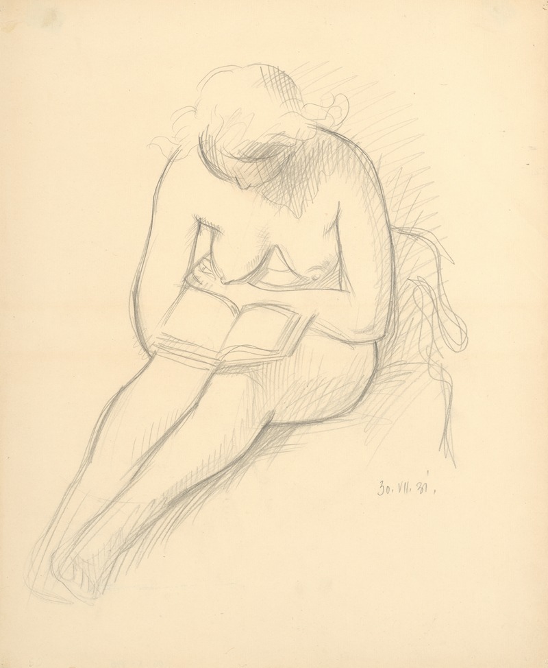 Čítajúca by Микулаш Галанда, 1931 — digital art print download