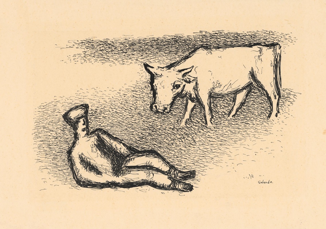 Cowherd by Микулаш Галанда, 1936 — digital art print download