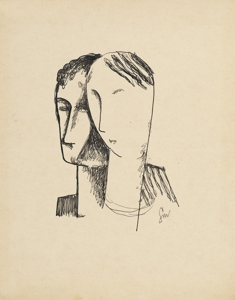 Dve hlavy by Микулаш Галанда, 1928–1929 — digital art print download