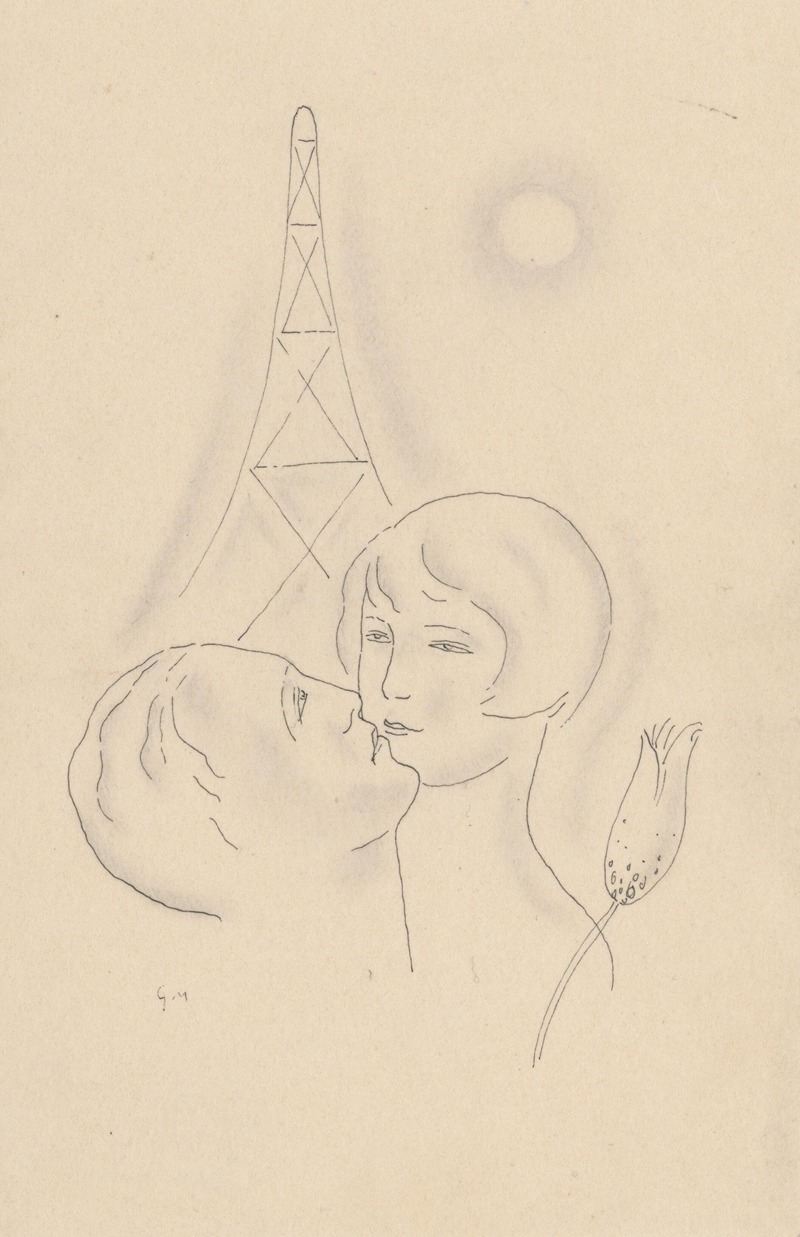 Lovers (Memory of Paris) by Микулаш Галанда, 1927–1928 — digital art print download