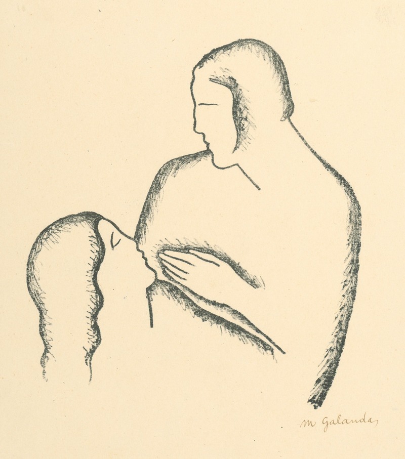 Milenci – I. by Mikuláš Galanda, 1926 — digital art print download