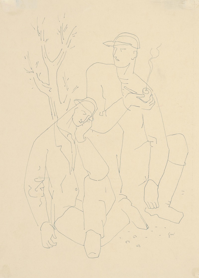 Odpočívajúci II. by Микулаш Галанда, 1930–1936 — digital art print download