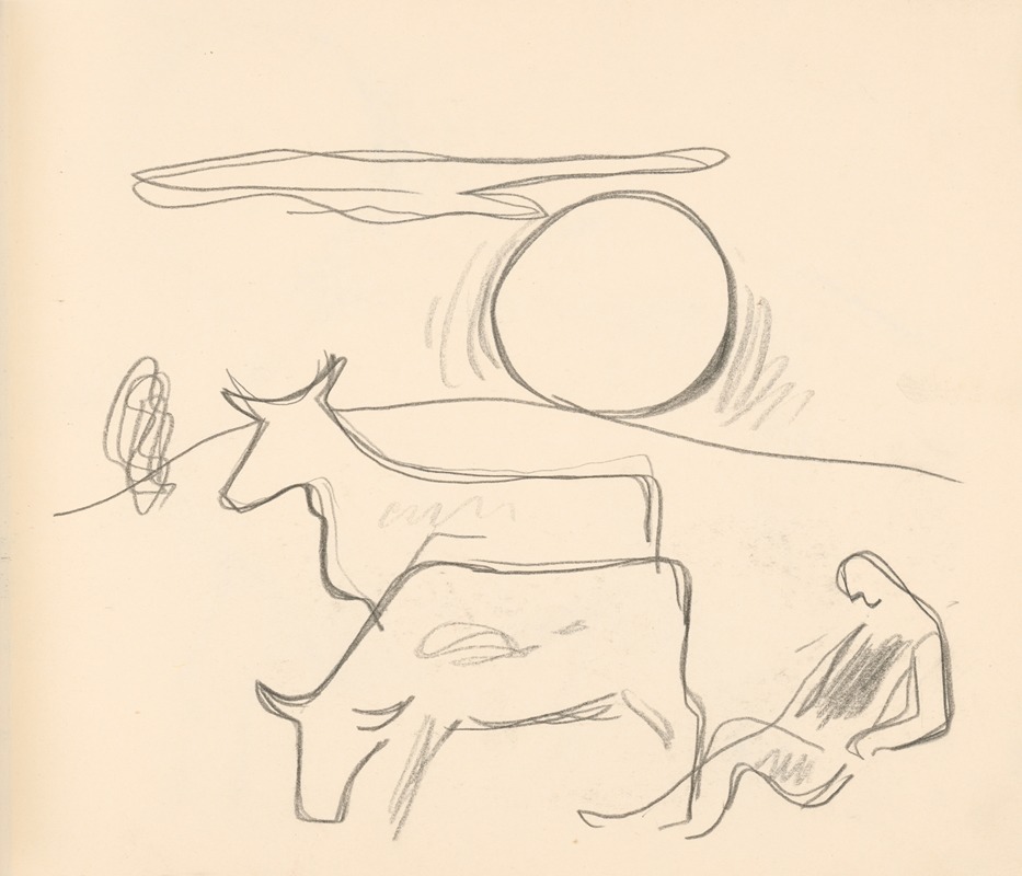 Pastier s kravami by Микулаш Галанда, 1937 — digital art print download