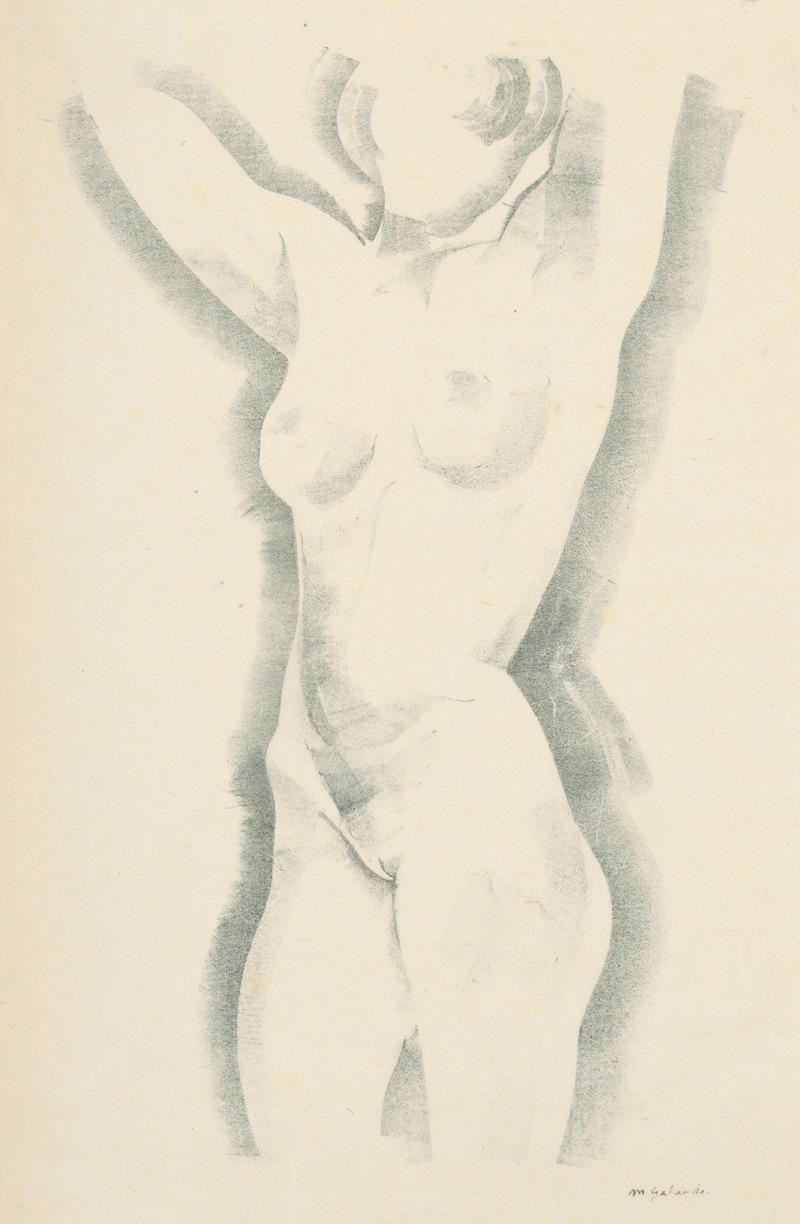 Stojaci ženský akt by Микулаш Галанда, 1927 — digital art print download