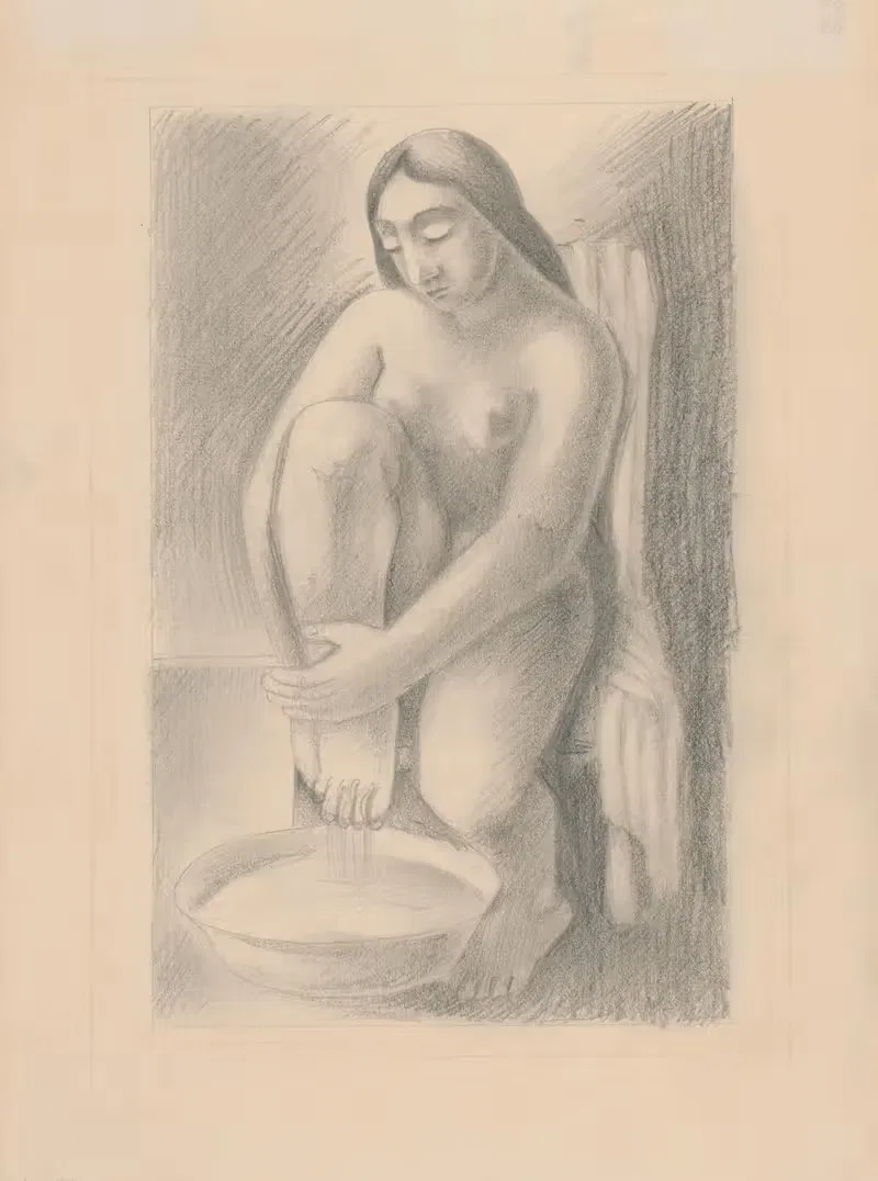 Мытье ног by Микулаш Галанда, 1929 — digital art print download