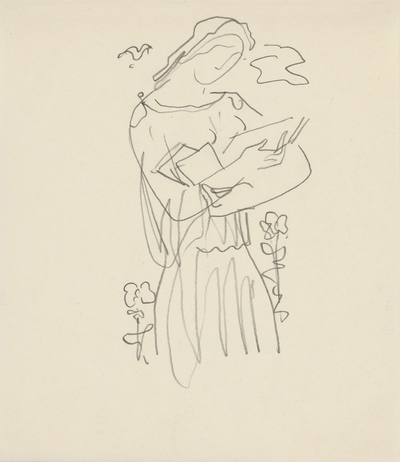 Žena s knihou by Микулаш Галанда, 1937 — digital art print download