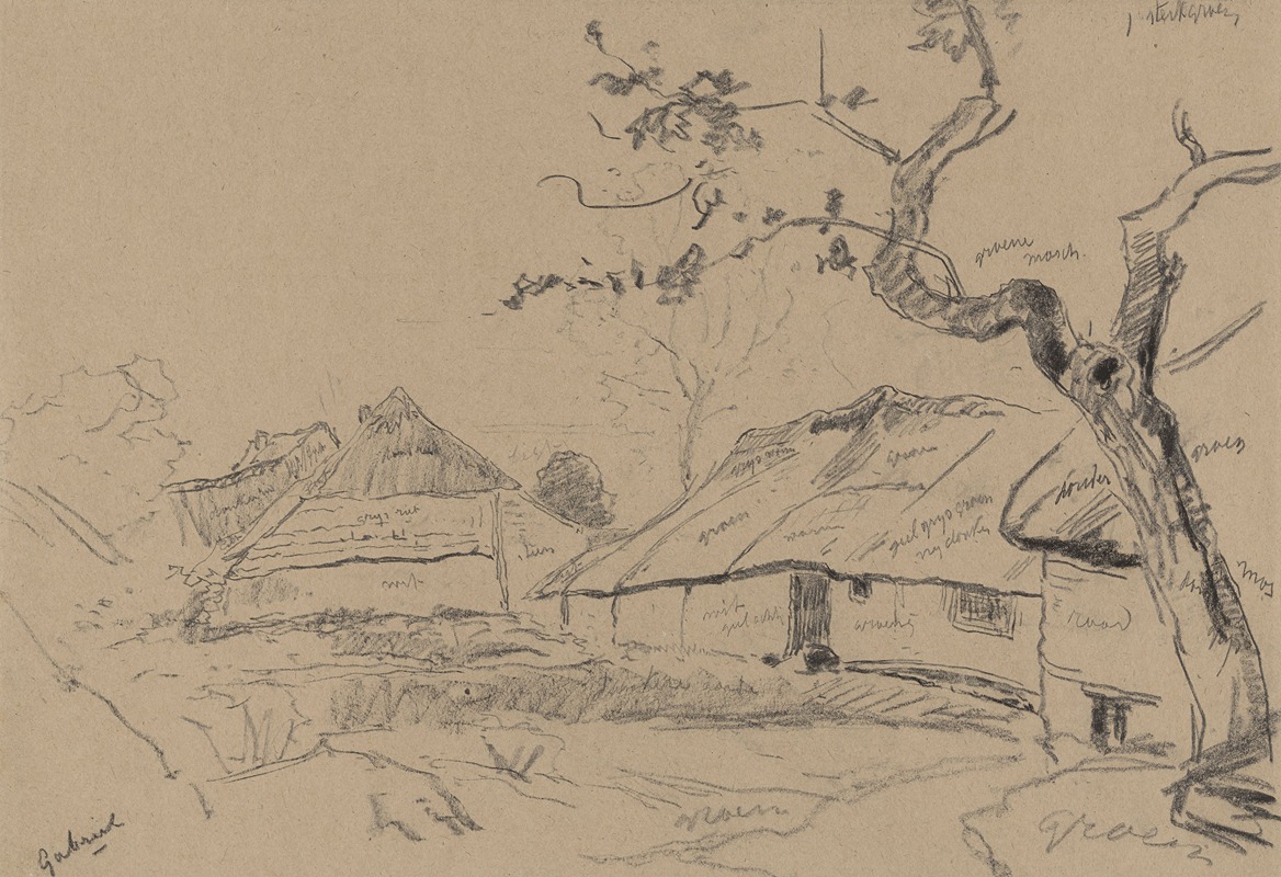 Boerenhuizen by Paul Joseph Constantin Gabriël, 1838 - 1903 — digital art print download
