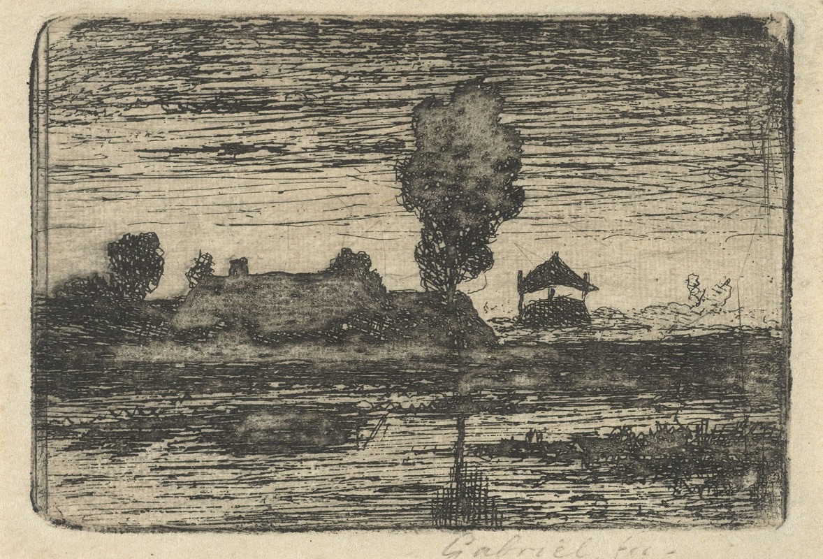 Landschap met hooiberg by Поль Жозеф Константин Габриэль, 1853 - 1882 — digital art print download