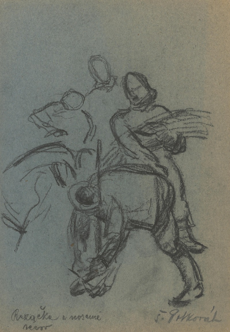 Cutter and Carrying Grapevines by Штефан Полкораб, 1942 — digital art print download