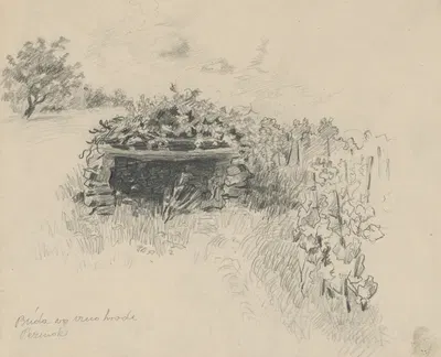 Hut in the Vineyard by Штефан Полкораб, 1925 — digital art print download