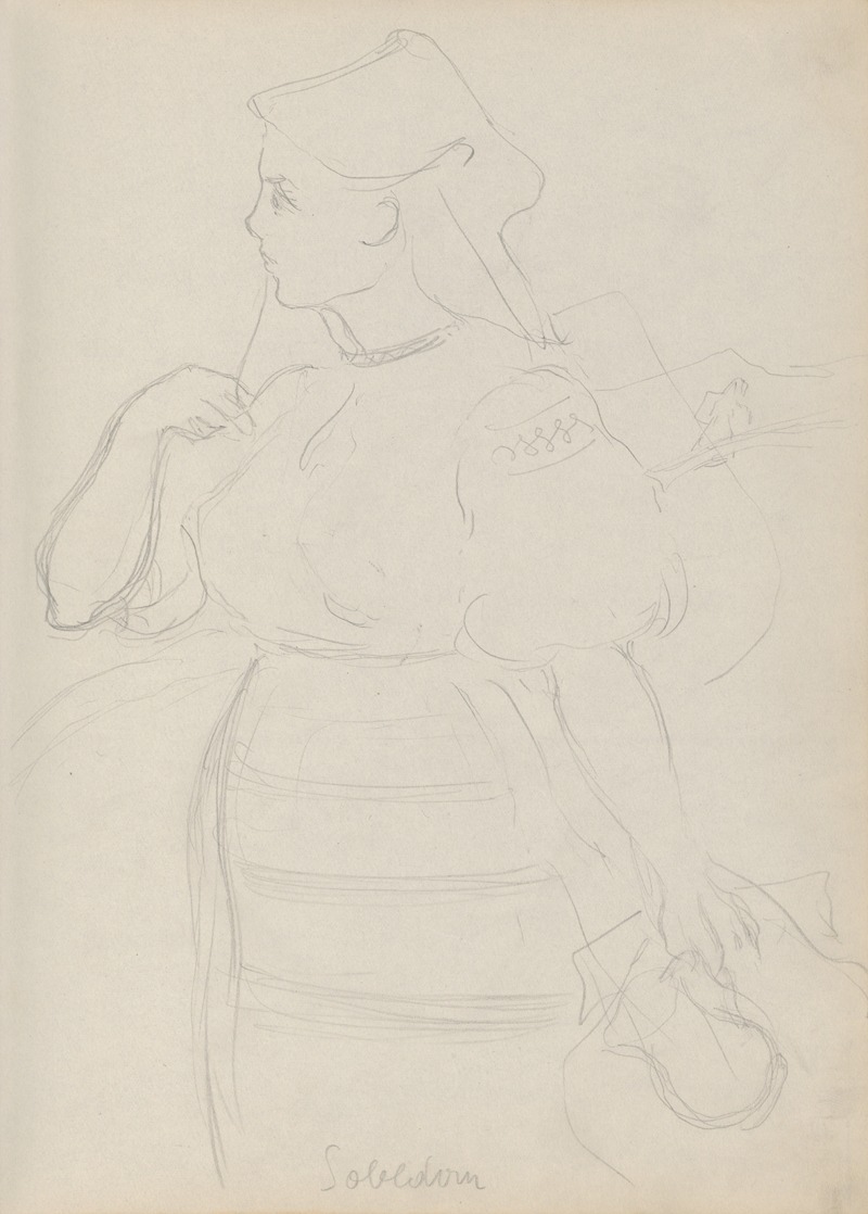 Náčrtník s figur. štúdiami – S obedom by Штефан Полкораб, 1930–1939 — digital art print download