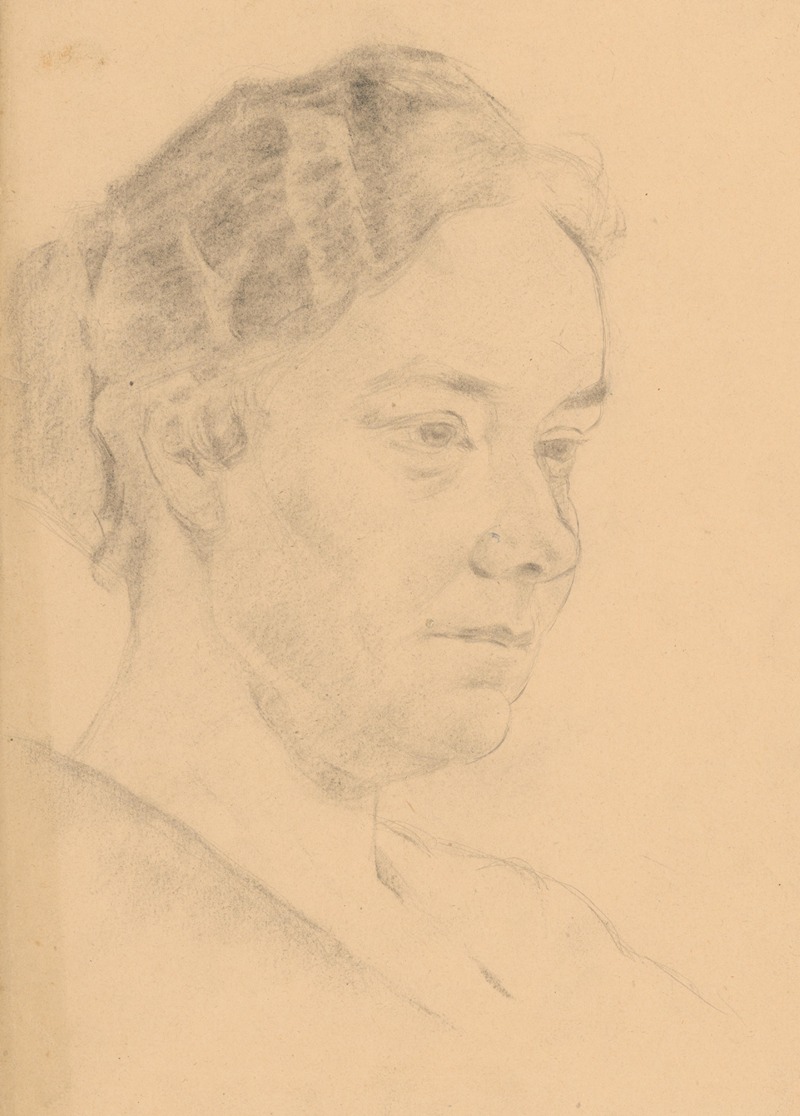 Study of Female Head by Штефан Полкораб, 1930 — digital art print download