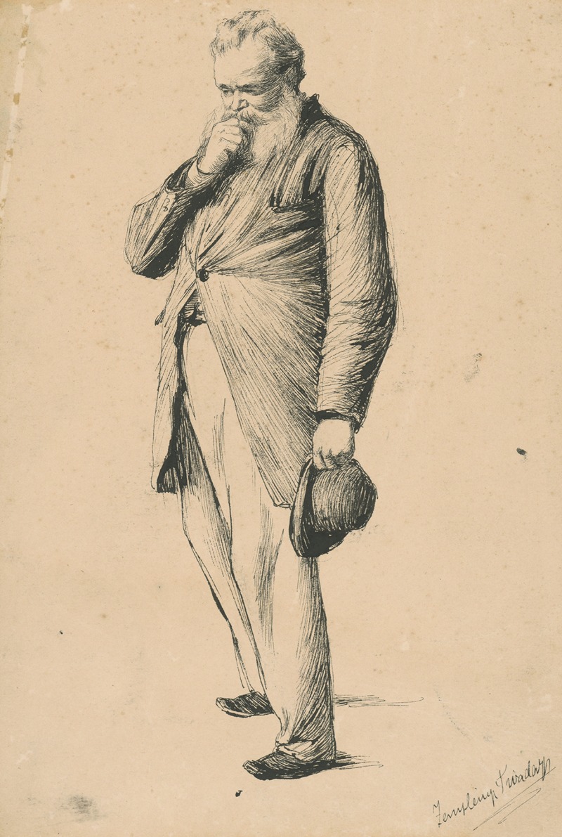 Study of an Old Man Standing I. by Теодор Земплени, 1885–1890 — digital art print download