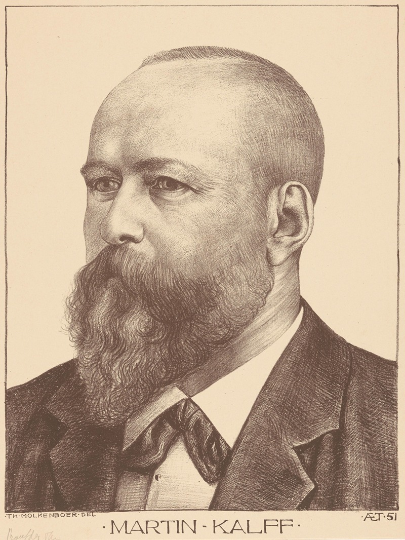 Portret van Martin Kalff by Theo Molkenboer, 1881 - 1905 — digital art print download