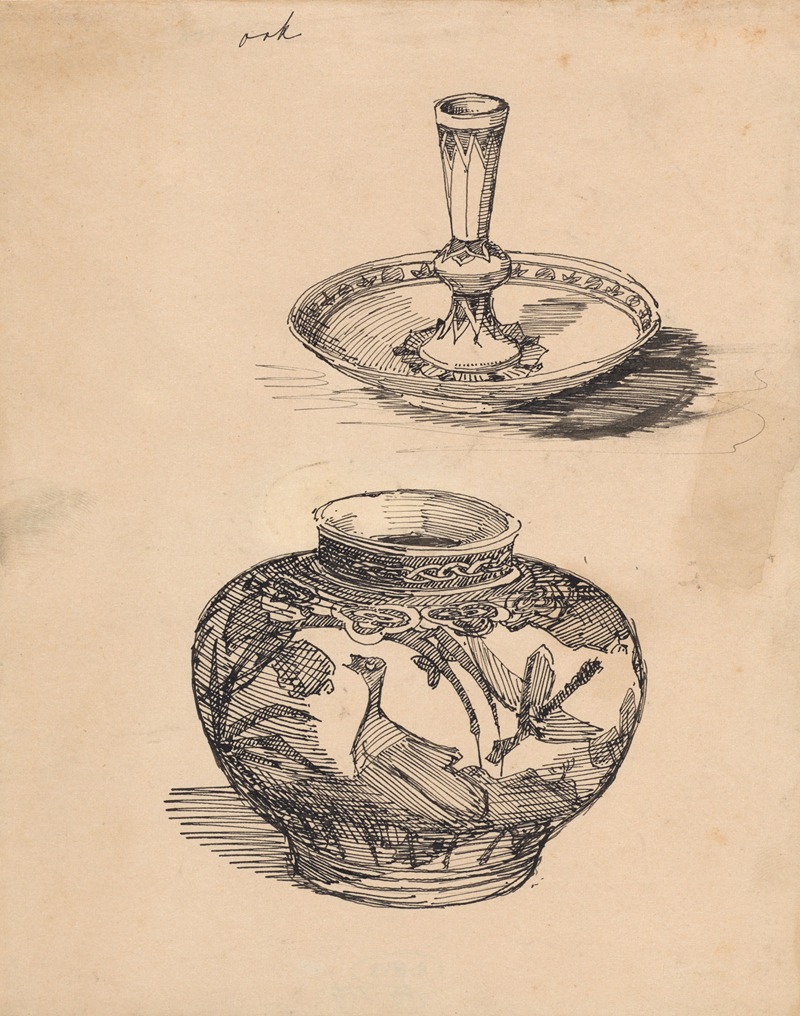 Twee stuks Perzisch aardewerk by Тео Нивенхейс, 1876 - 1951 — digital art print download