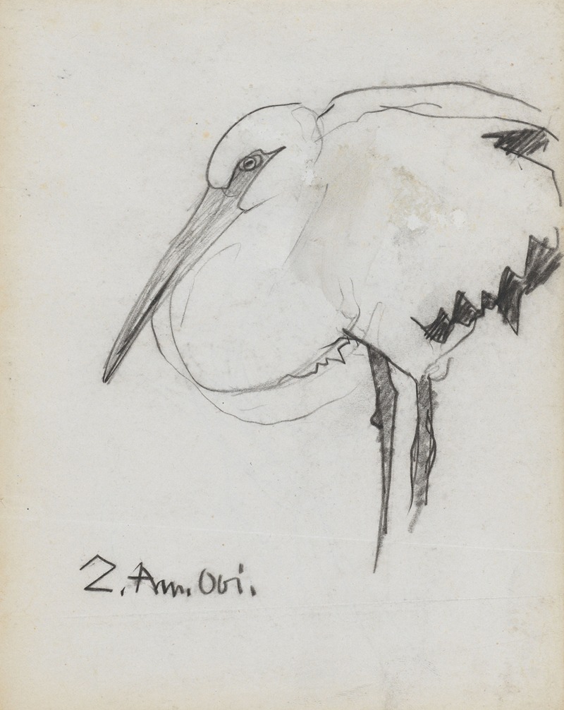 Zuid-Amerikaanse ooievaar by Тео Нивенхейс, 1876 - 1951 — digital art print download