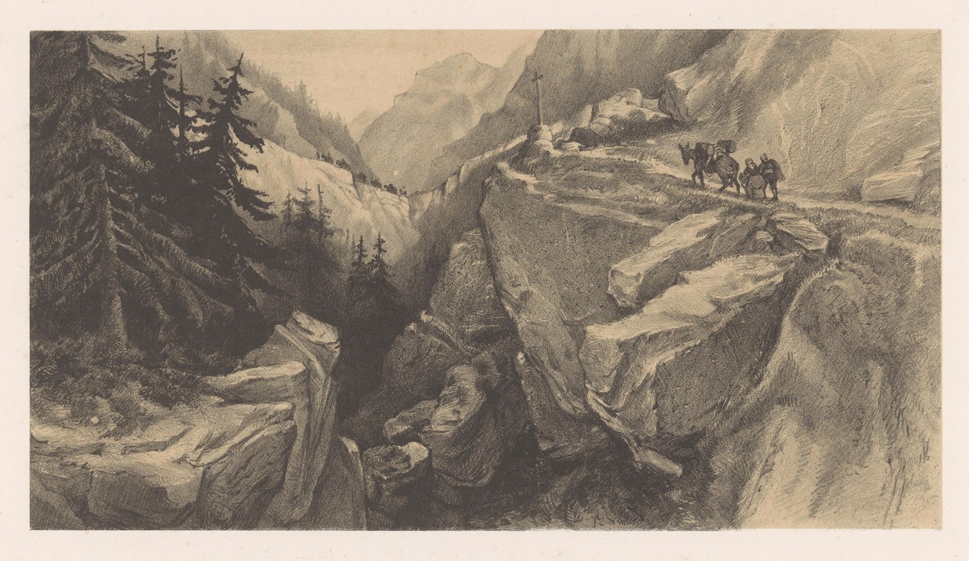 Berglandschap by Тео ван Хойтема, 1887 - 1889 — digital art print download