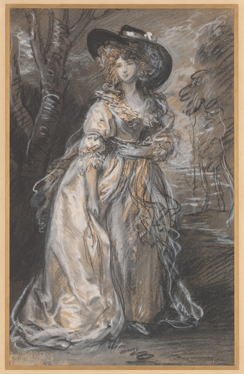 Lady Walking in a Garden by Томас Гейнсборо — digital art print download