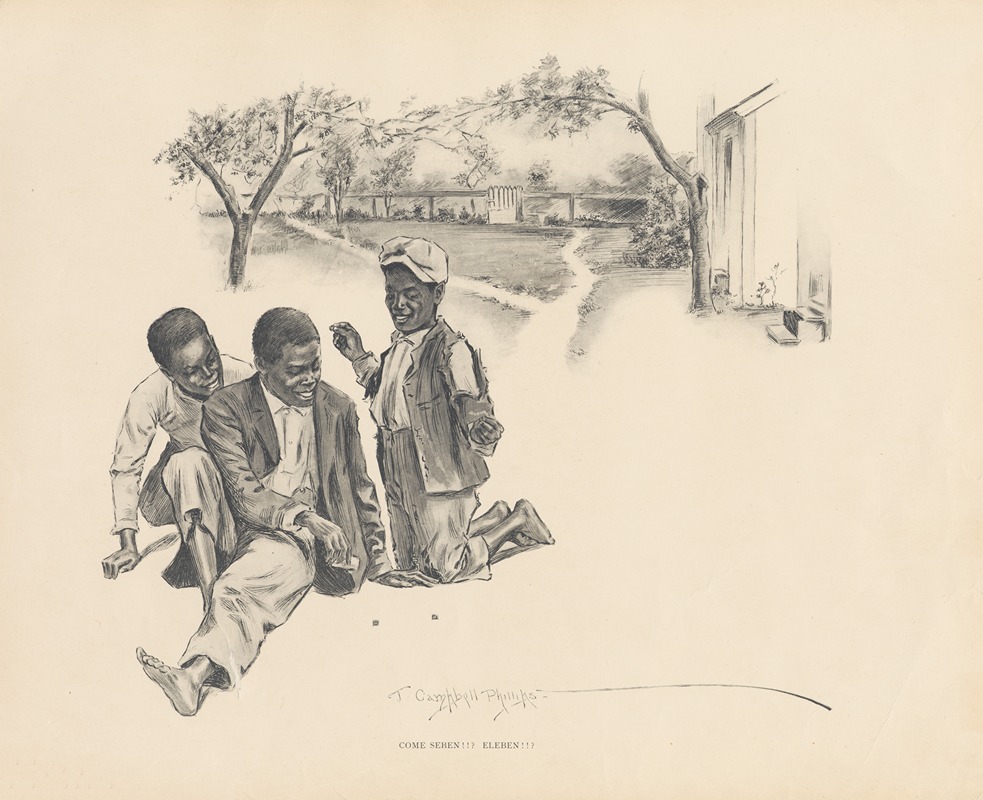 Come Seben!!? Eleben!!? by J. Campbell Phillips, 1899 — digital art print download