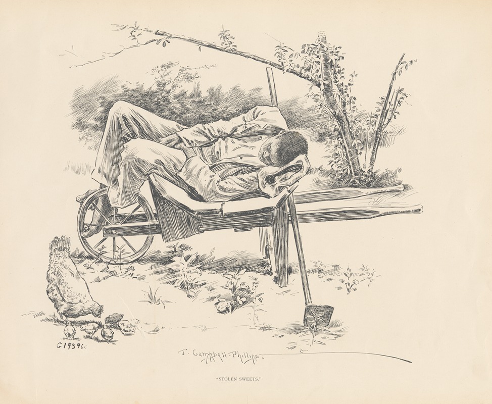 Stolen sweets by J. Campbell Phillips, 1899 — digital art print download