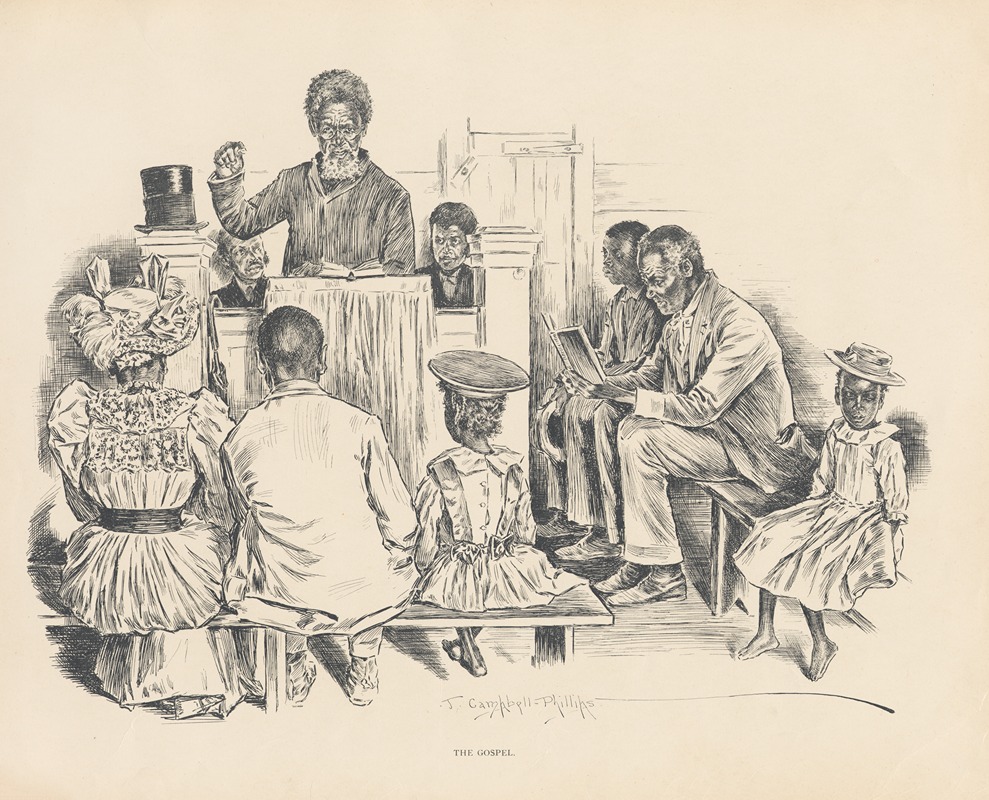 The gospel by J. Campbell Phillips, 1899 — digital art print download