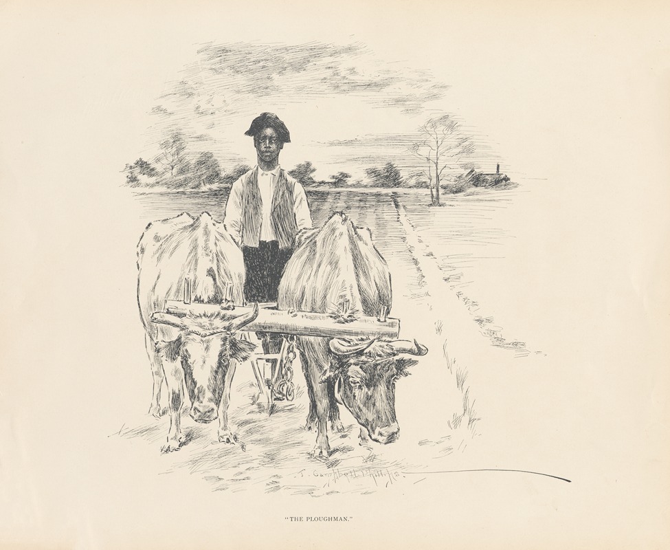 The ploughman by J. Campbell Phillips, 1899 — digital art print download